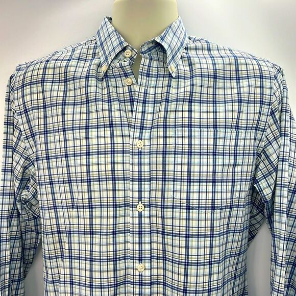 Club Monaco long sleeve plaid button up shirt medium - Picture 1 of 4